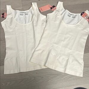 Shapermint Cream open bust shaper cami Tank Tops set of 2 size 2xl  NWT